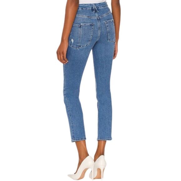 Good American Good Straight With Split Back Pockets in Indigo127 - Picture 2 of 10